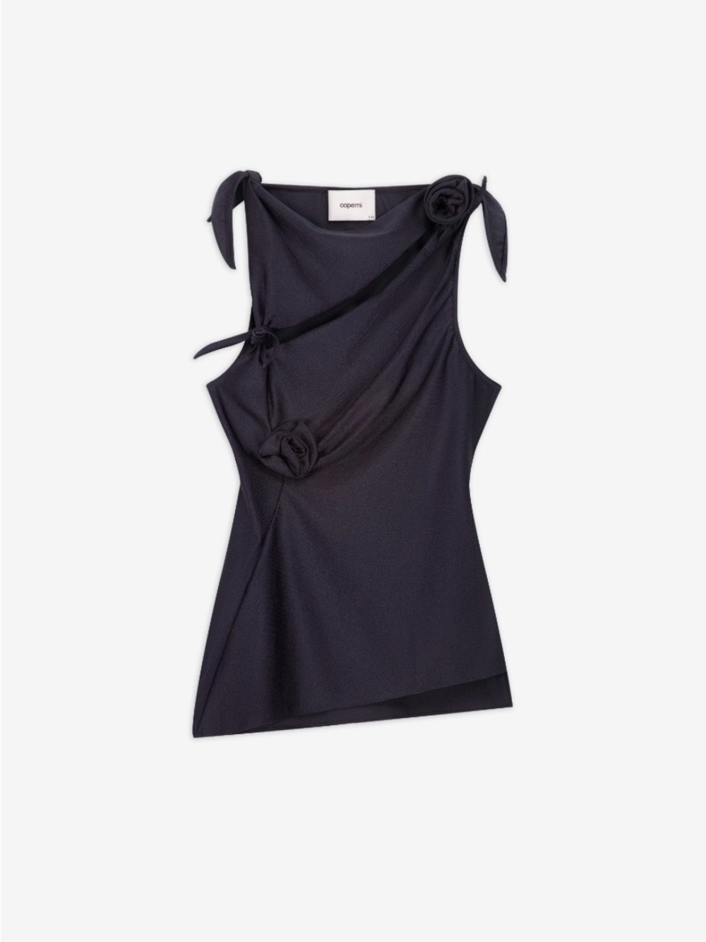 Coperni Black Knot-Embellished Sleeveless Tank
